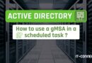 Active Directory - How to use a gMSA in a scheduled task