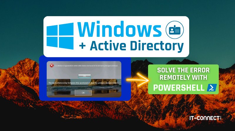 Windows - Fix The approval relationship between this workstation and the primary domain has failed