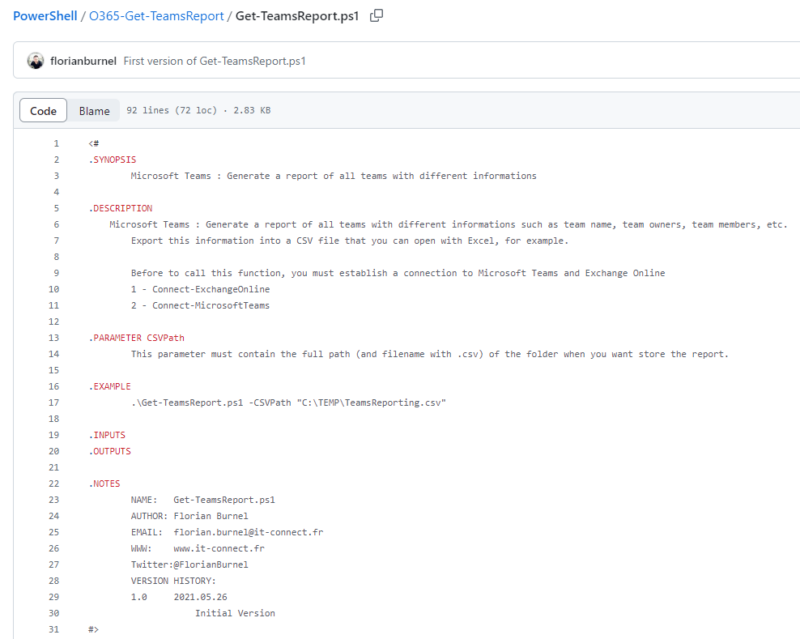 PowerShell - Comment-based help - Complete example