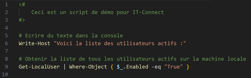 PowerShell - Sample comments