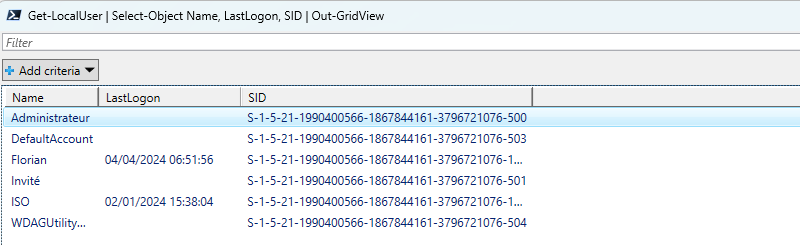 PowerShell - Out-GridView - Example