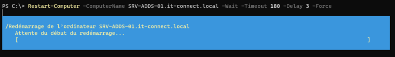 PowerShell - Restart a Machine and Wait with Restart-Computer