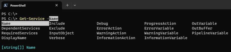 Keyboard shortcut to list powershell cmdlet parameters