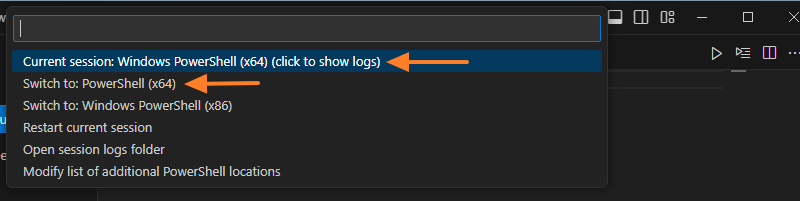 VSCode - Choose PowerShell or Windows PowerShell