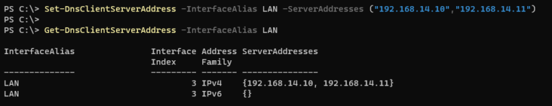 Windows - Configure DNS with PowerShell