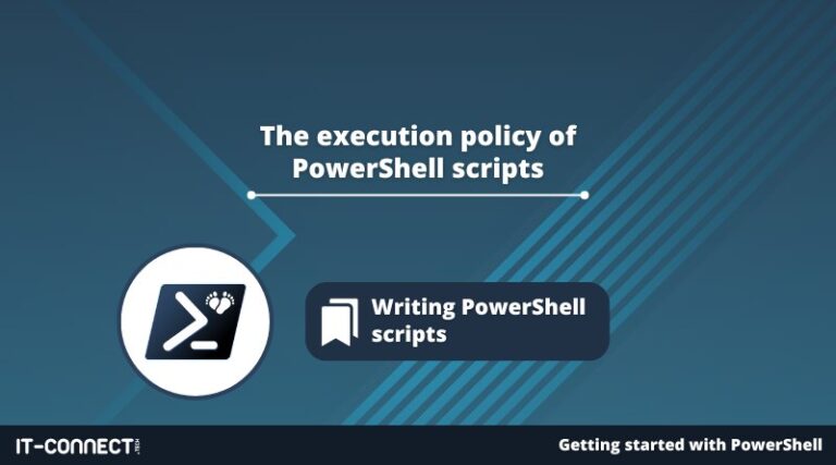 The execution policy of PowerShell scripts