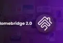 Homebridge 2.0 branding with a white home-shaped logo on a purple circular badge against a smart‑home background