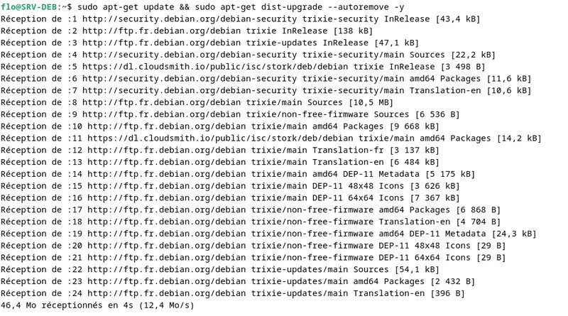 Upgrade Debian 12 vers Debian 13