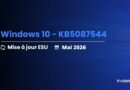Slide about Windows 10 update KB5087544 (Mise à jour ESU, Mai 2026) with IT-Connect logo