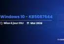 Slide about Windows 10 update KB5087544 (Mise à jour ESU, Mai 2026) with IT-Connect logo