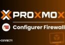Banner-style image with the Proxmox logo and 'Configurer Firewall' title, a small fire emoji icon, orange gradient background, and IT-Connect watermark.