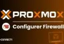 Banner-style image with the Proxmox logo and 'Configurer Firewall' title, a small fire emoji icon, orange gradient background, and IT-Connect watermark.