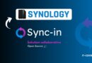 Banner featuring Synology logo and the word Sync-in, indicating a collaboration/Open Source IT solution by IT-CONNECT/Sync-in branding.
