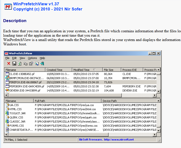 Download WinPrefetchView