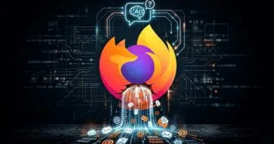 How a Firefox AI Flaw Could Turn Your Inbox Against You Firefox logo surrounded by glowing digital data streams and emails, symbolizing cybersecurity and online protection.