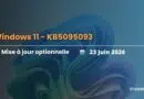 French Windows 11 banner announcing optional update KB5095093 dated 23 Juin 2026, with IT-CONNECT logo.