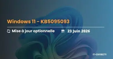 French Windows 11 banner announcing optional update KB5095093 dated 23 Juin 2026, with IT-CONNECT logo.