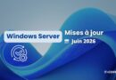 Slide announcing Windows Server updates for June 2026 with IT-Connect branding on a blue abstract background
