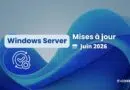 Slide announcing Windows Server updates for June 2026 with IT-Connect branding on a blue abstract background