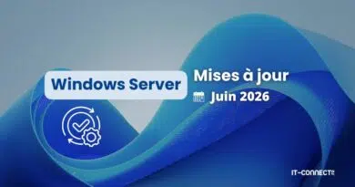 Slide announcing Windows Server updates for June 2026 with IT-Connect branding on a blue abstract background