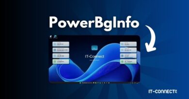 Blue gradient promotional banner showing a widescreen monitor with an IT-Connect dashboard and the IT-CONNECT logo.