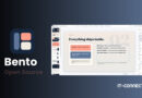 Left: Bento Open Source logo on a dark gradient background, right: UI design mockup featuring the text 'Everything ships inside' and an IT-CONNECT watermark.