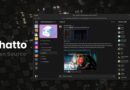 Screenshot of the Chatto Open Source chat app showing a dark UI with a left sidebar and a central chat feed including a video thumbnail.