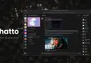 Screenshot of the Chatto Open Source chat app showing a dark UI with a left sidebar and a central chat feed including a video thumbnail.