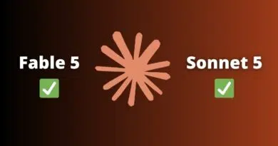 Left and right labels 'Fable 5' and 'Sonnet 5' with green checkmarks, centered decorative star on a gradient background, implying both items are selected or complete.