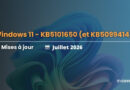 Titre: Windows 11 – KB5101650 et KB5099414, mises à jour (Juillet 2026) avec le logo IT-CONNECT en bas à droite.