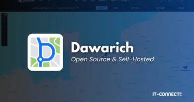 Dawarich logo with the tagline 'Open Source & Self-Hosted' over a blue world-map background.