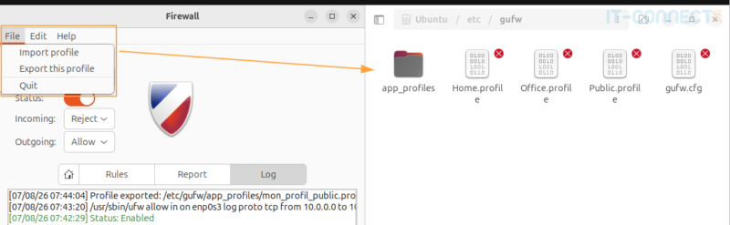 Import/export features and configuration files.