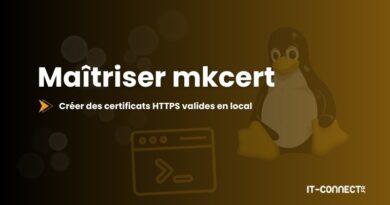 Hero banner: Maîtriser mkcert pour créer des certificats HTTPS valides en local, avec Tux le pingouin et une icône de terminal.