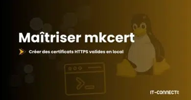Hero banner: Maîtriser mkcert pour créer des certificats HTTPS valides en local, avec Tux le pingouin et une icône de terminal.