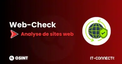 Banner for Web-Check: Analyse de sites web on a red gradient background with OSINT logo on the left and a globe-with-shield icon on the right.